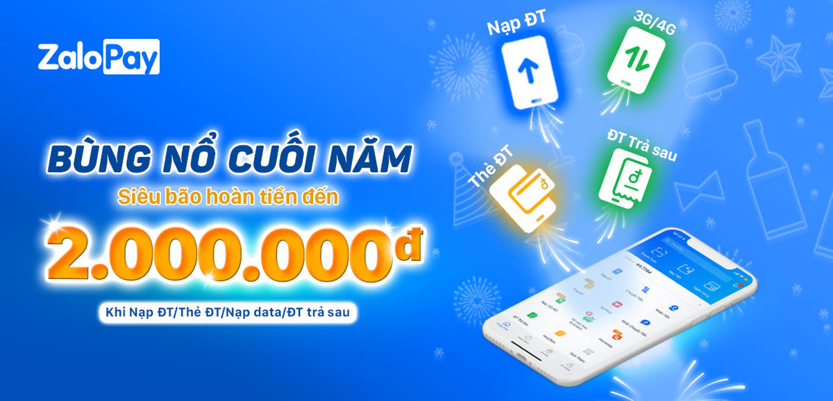 Nạp ĐT Thẻ ĐT Nạp Data ĐT Trả sau Siêu bão hoàn tiền đến 2 000 000đ